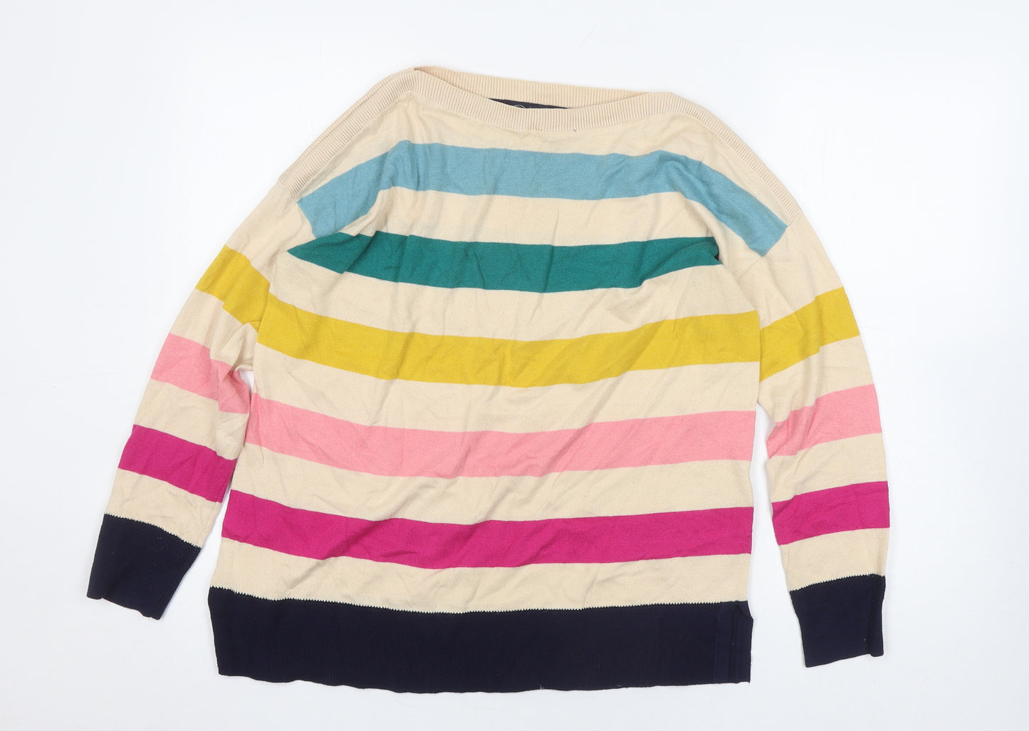 Joules Women's Multicoloured Striped Pullover, Size 12