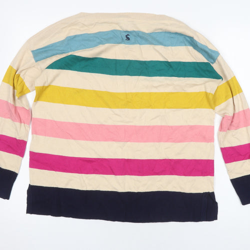 Joules Women's Multicoloured Striped Pullover, Size 12