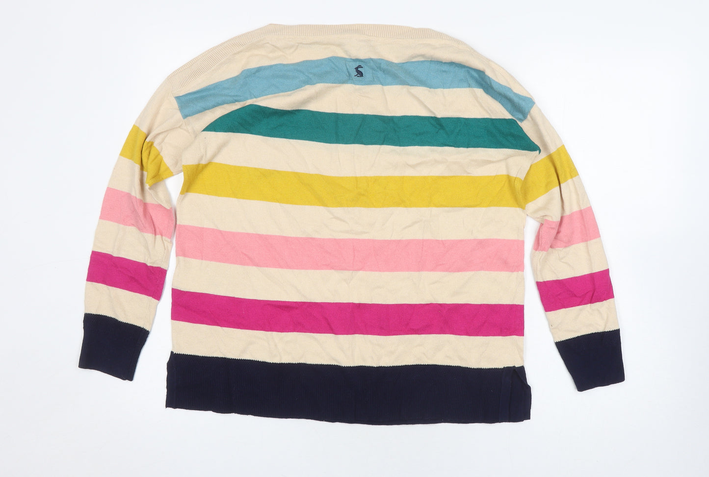 Joules Women's Multicoloured Striped Pullover, Size 12