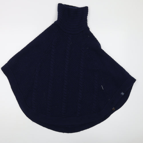 Joules Girls Blue Knit Cape - 11-12 Years Heavyweight