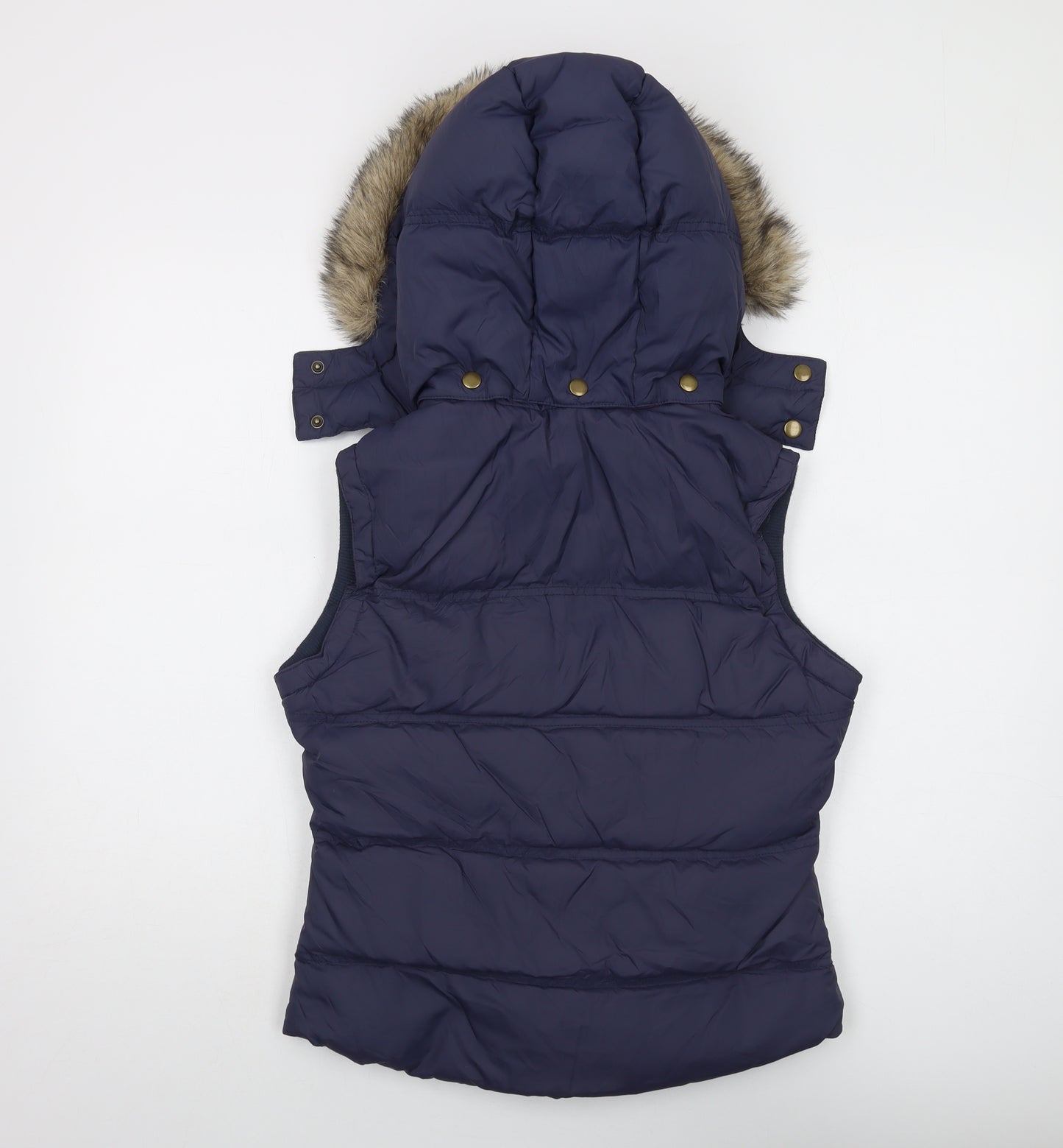 Jack Wills Women's Blue Puffer Waistcoat, Size 10