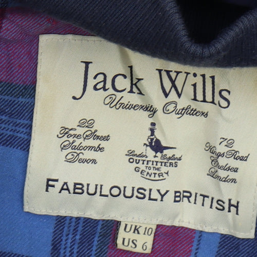 Jack Wills Women's Blue Puffer Waistcoat, Size 10