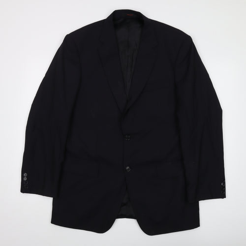 Pierre Cardin Men's Black Blazer, Classic Fit, Size 42R