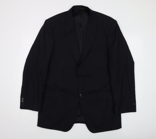 Pierre Cardin Men's Black Blazer, Classic Fit, Size 42R