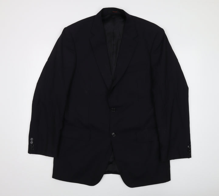 Pierre Cardin Men's Black Blazer, Classic Fit, Size 42R
