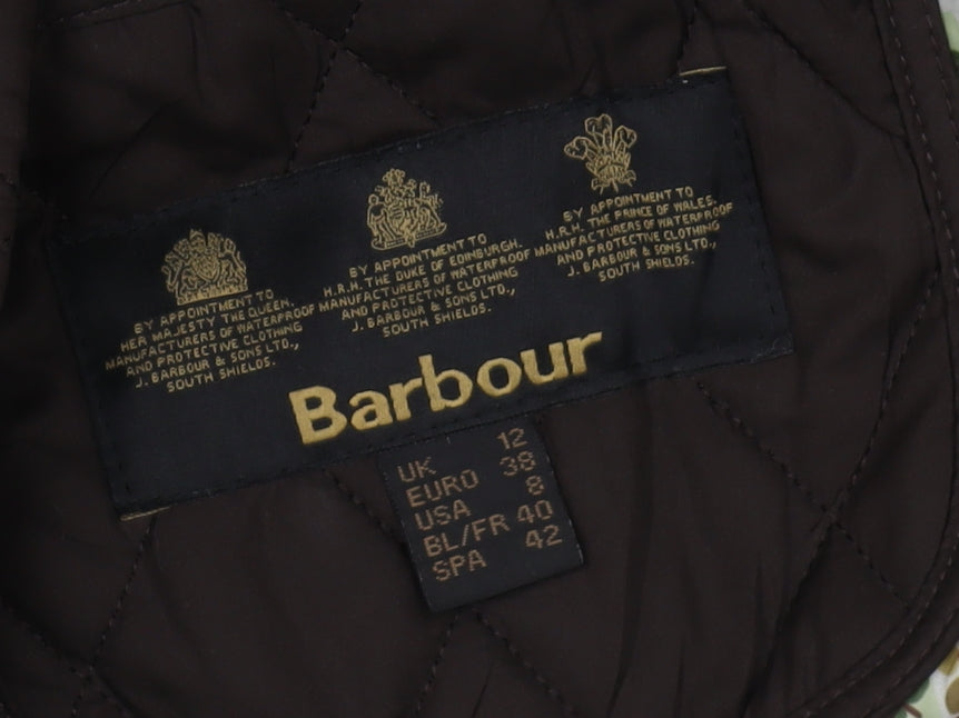 Barbour Women's Brown Quilted Belted Jacket Size 12