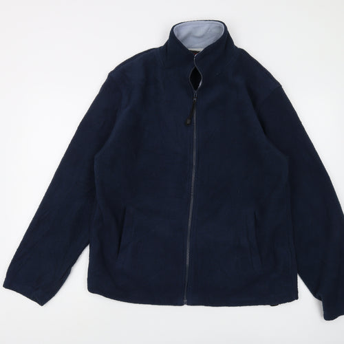 Main-Stream Men's Blue Fleece Full Zip Jacket S