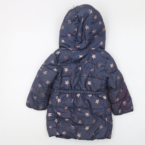 Gap Girls Blue Star Puffer Jacket, 3 Years, Winter Coat
