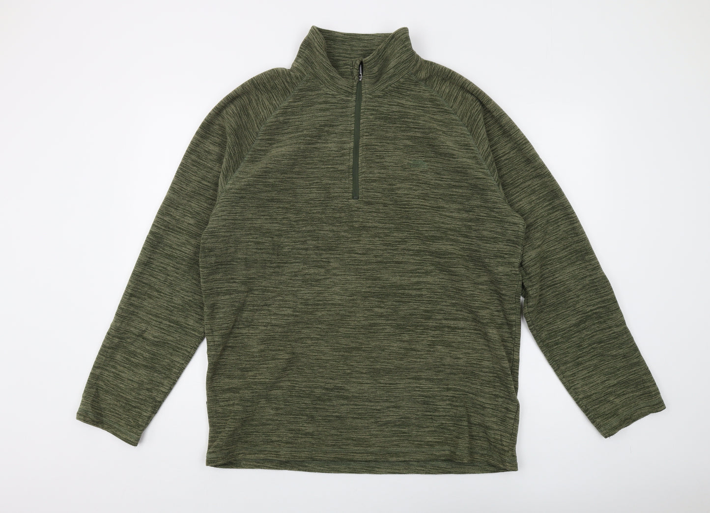 Trespass Men's Green 1/4 Zip Sweatshirt XL