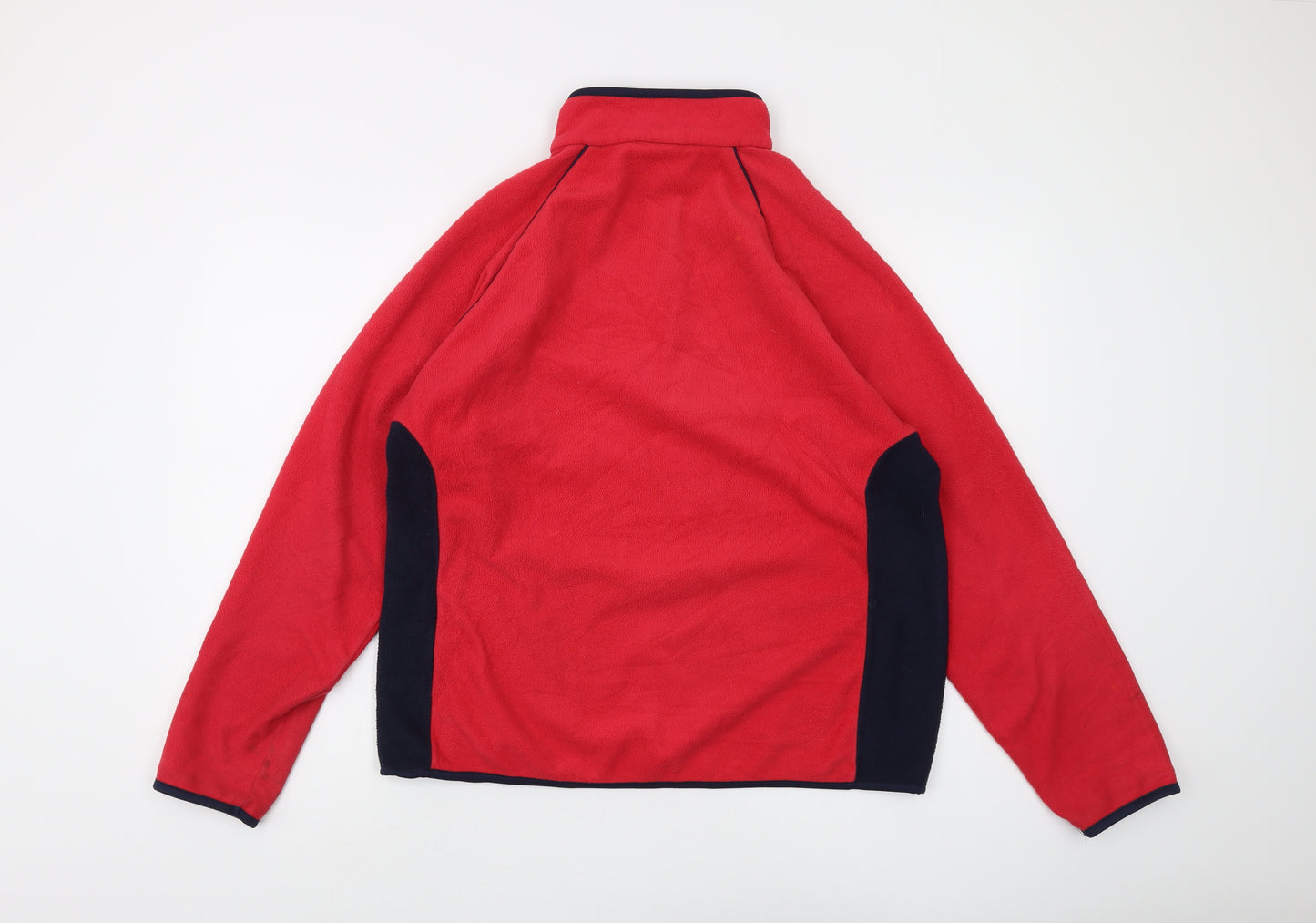 Cotton Traders Men's Red M 1/4 Zip Fleece Sweatshirt