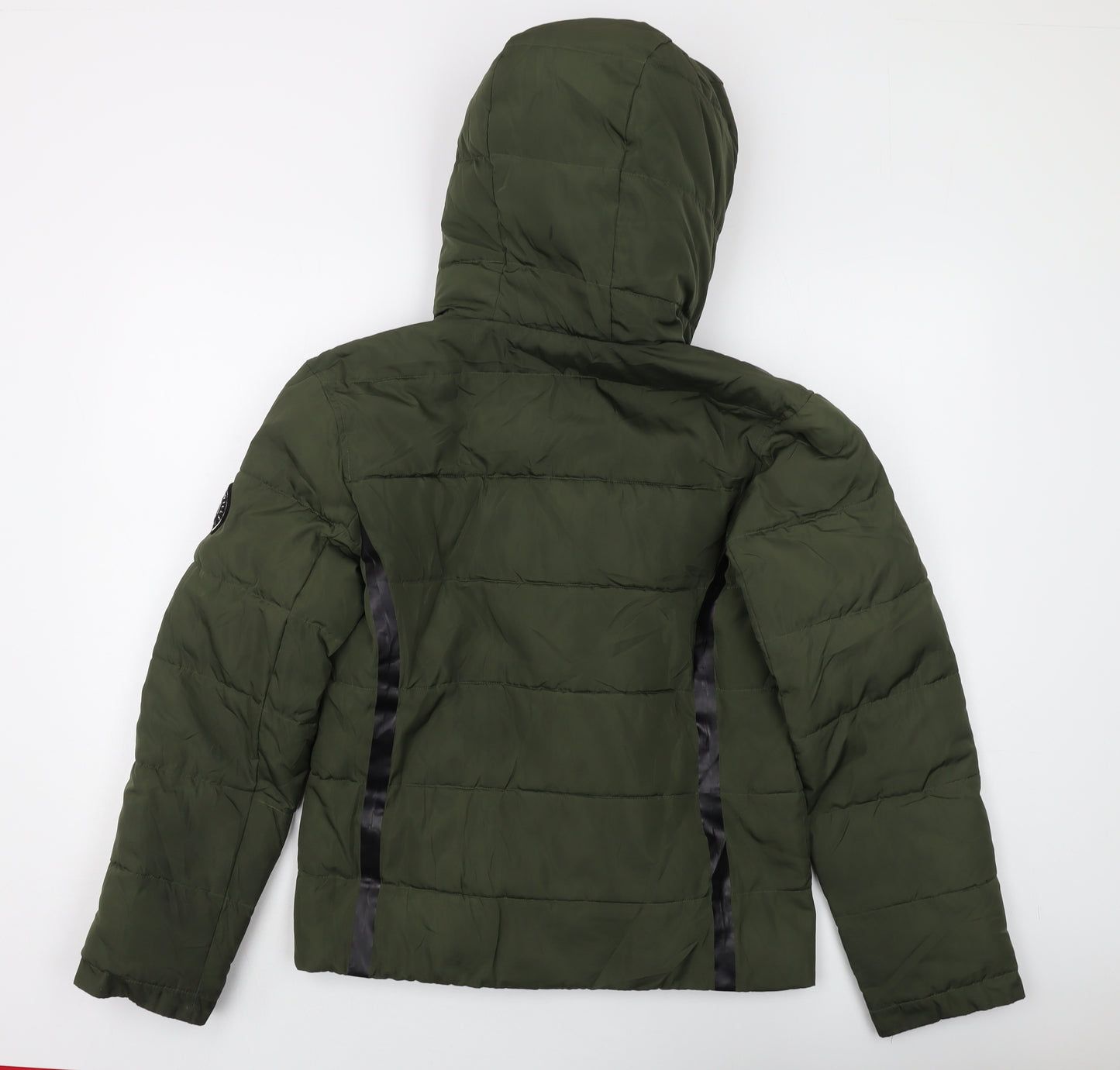 Jack Wills Women's Green Puffer Jacket UK 10