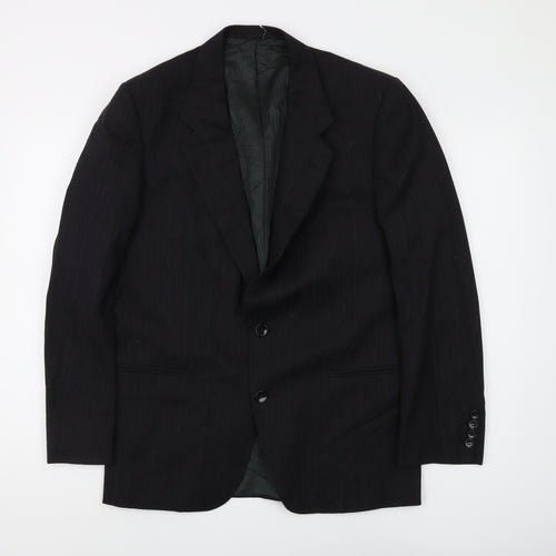 St Michael Men's Black Blazer 38 Short Notch Lapel