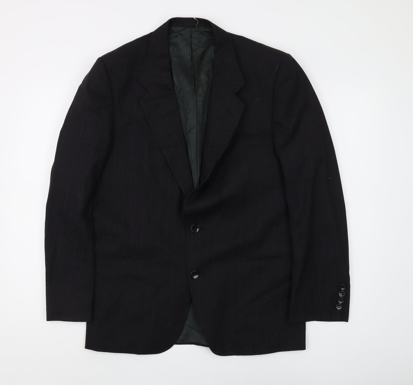 St Michael Men's Black Blazer 38 Short Notch Lapel