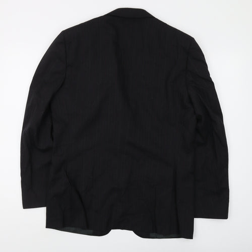 St Michael Men's Black Blazer 38 Short Notch Lapel