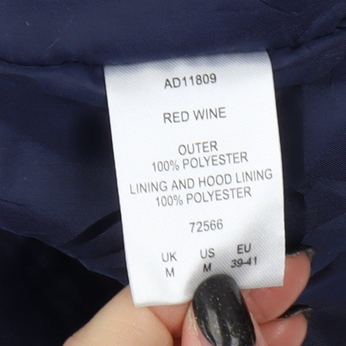 Collon Women's Red Parka Coat M - Hooded, Pockets, Long Sleeve
