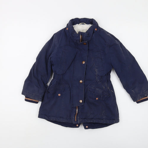John Lewis Girls Blue Parka Jacket 5 Years