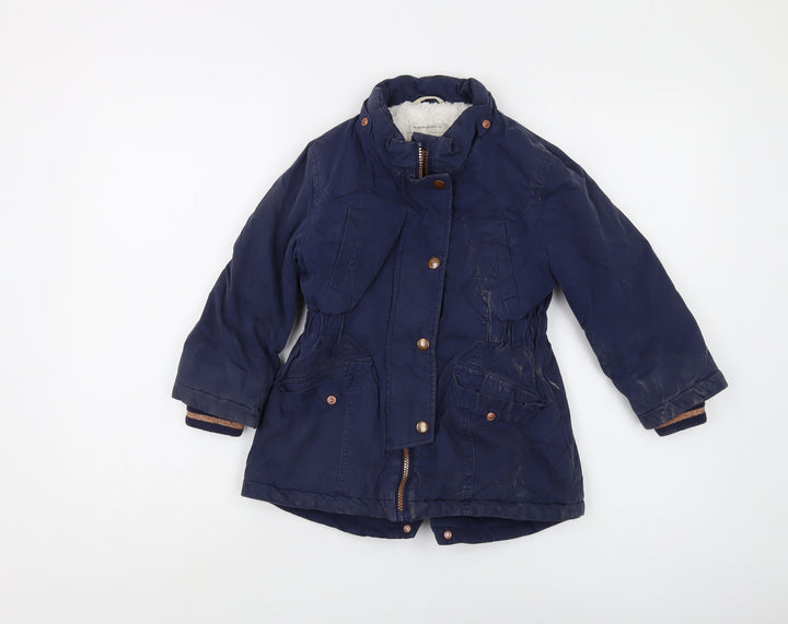 John Lewis Girls Blue Parka Jacket 5 Years