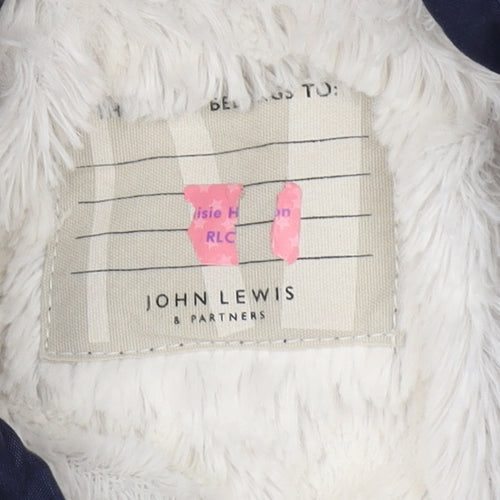 John Lewis Girls Blue Parka Jacket 5 Years