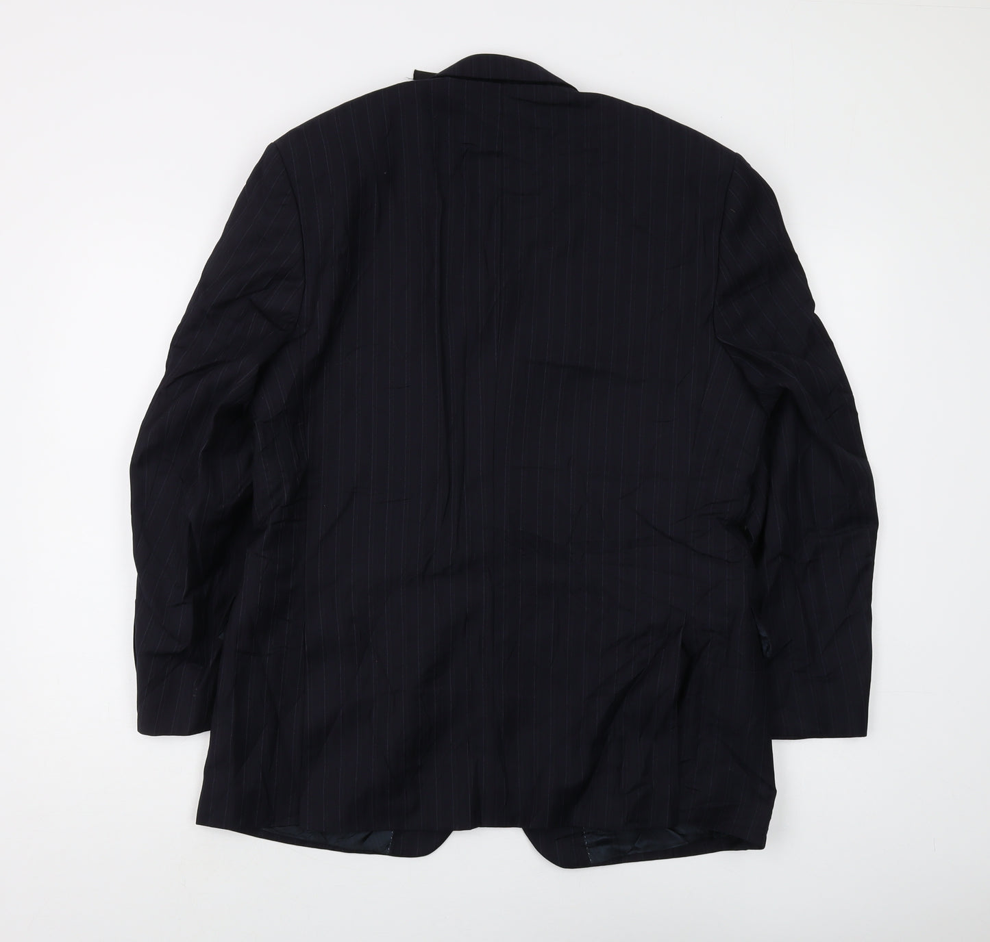 Jeff Banks Men's Black Striped Blazer, Size 40S, Wool
