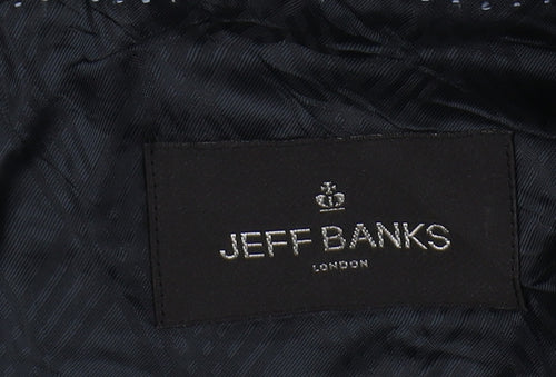 Jeff Banks Men's Black Striped Blazer, Size 40S, Wool