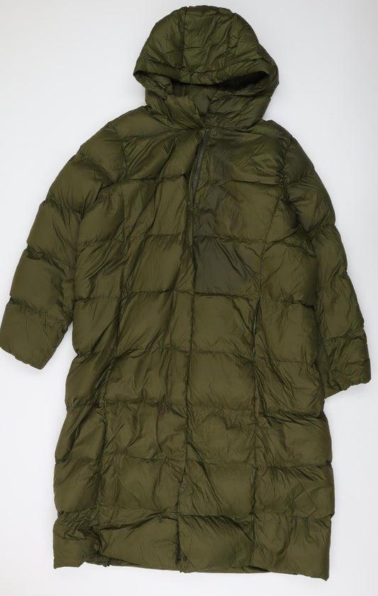 Marks and Spencer Women's Green Long Puffer Jacket Size 20