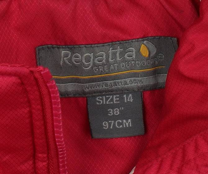 Regatta Women's Red Puffer Jacket Size 14