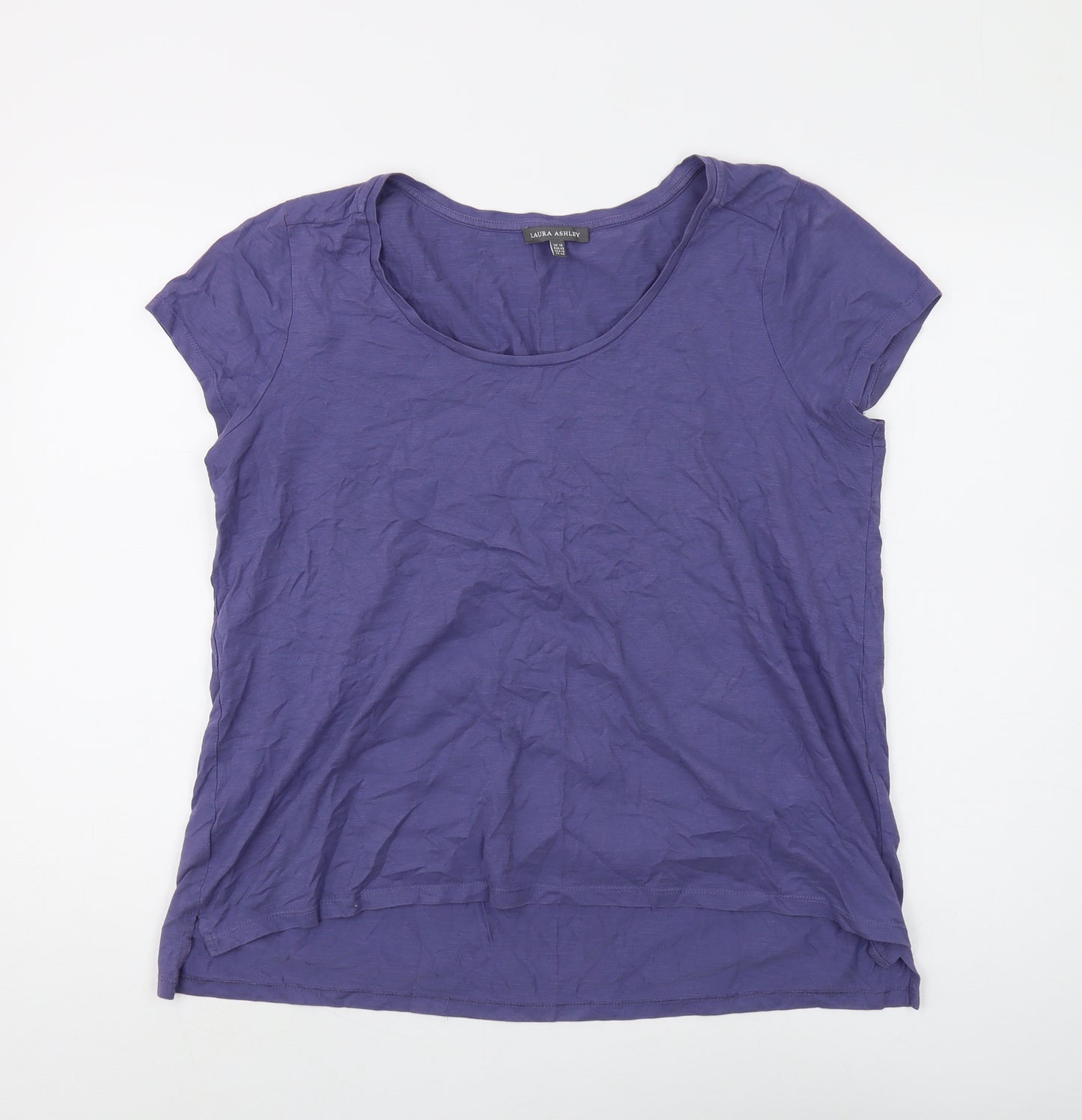 Laura Ashley Women's Purple T-Shirt UK 16 Basic Casual