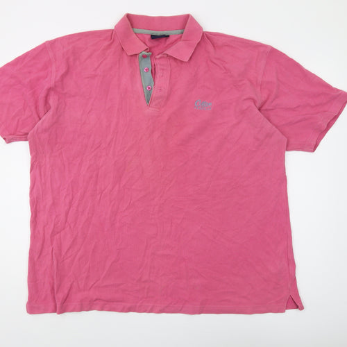 Cotton Traders Men's Pink Polo XL Short Sleeve