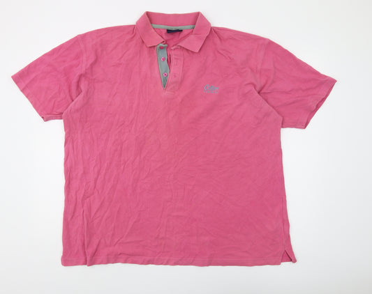 Cotton Traders Men's Pink Polo XL Short Sleeve