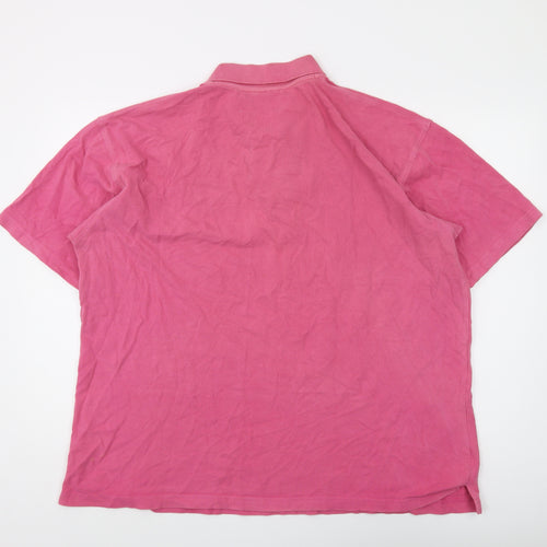 Cotton Traders Men's Pink Polo XL Short Sleeve