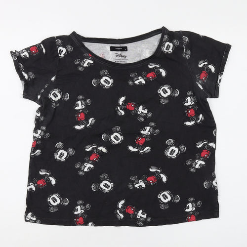 Disney Women Black S Mickey Mouse T-Shirt