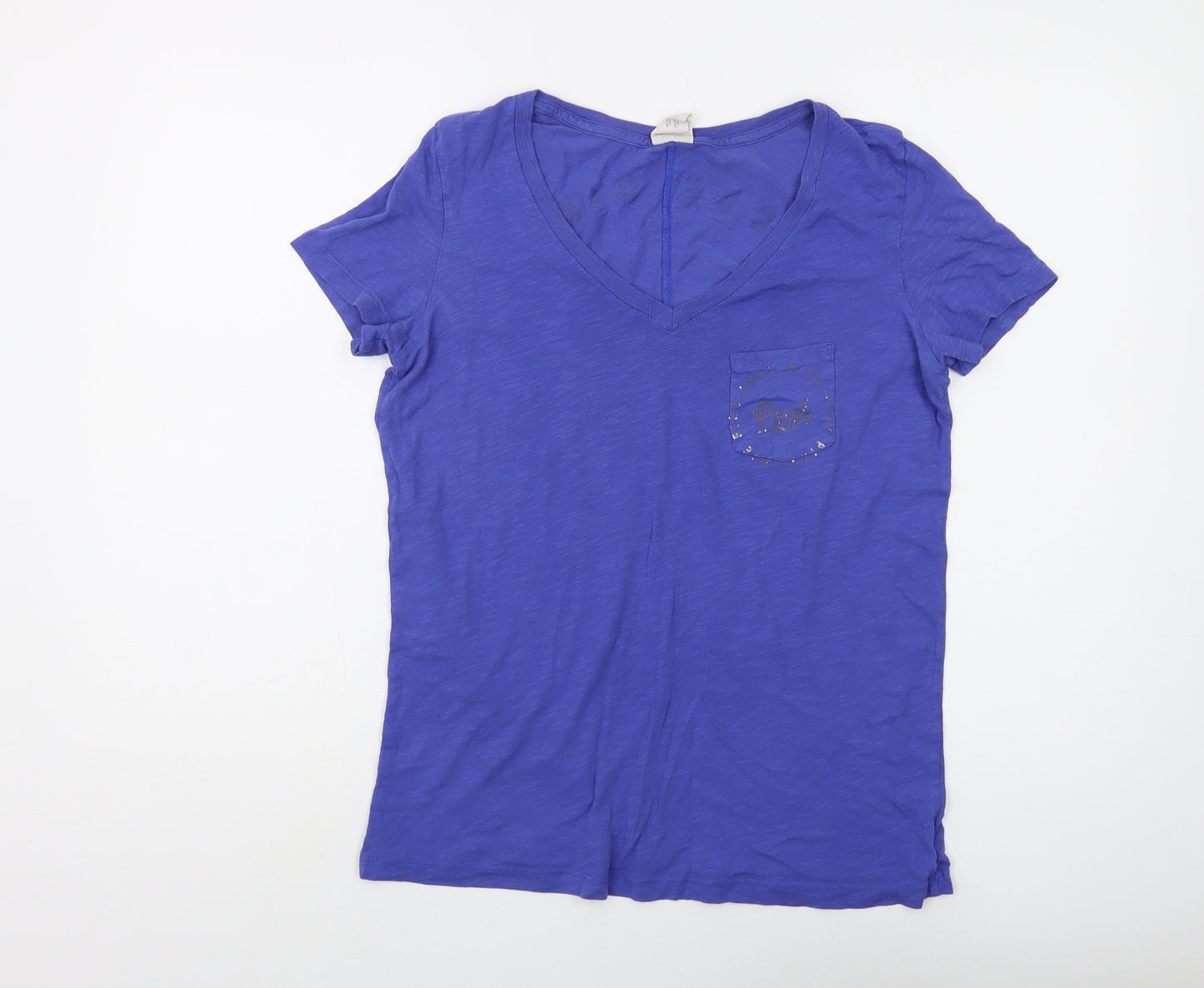 Victoria's Secret Women's Purple V-Neck T-Shirt