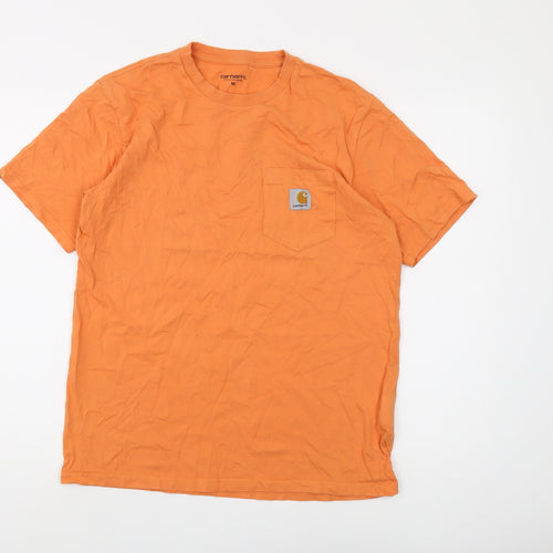 Carhartt Men's Orange Crew Neck M Short Sleeve T-Shirt