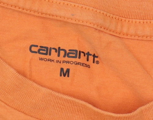 Carhartt Men's Orange Crew Neck M Short Sleeve T-Shirt