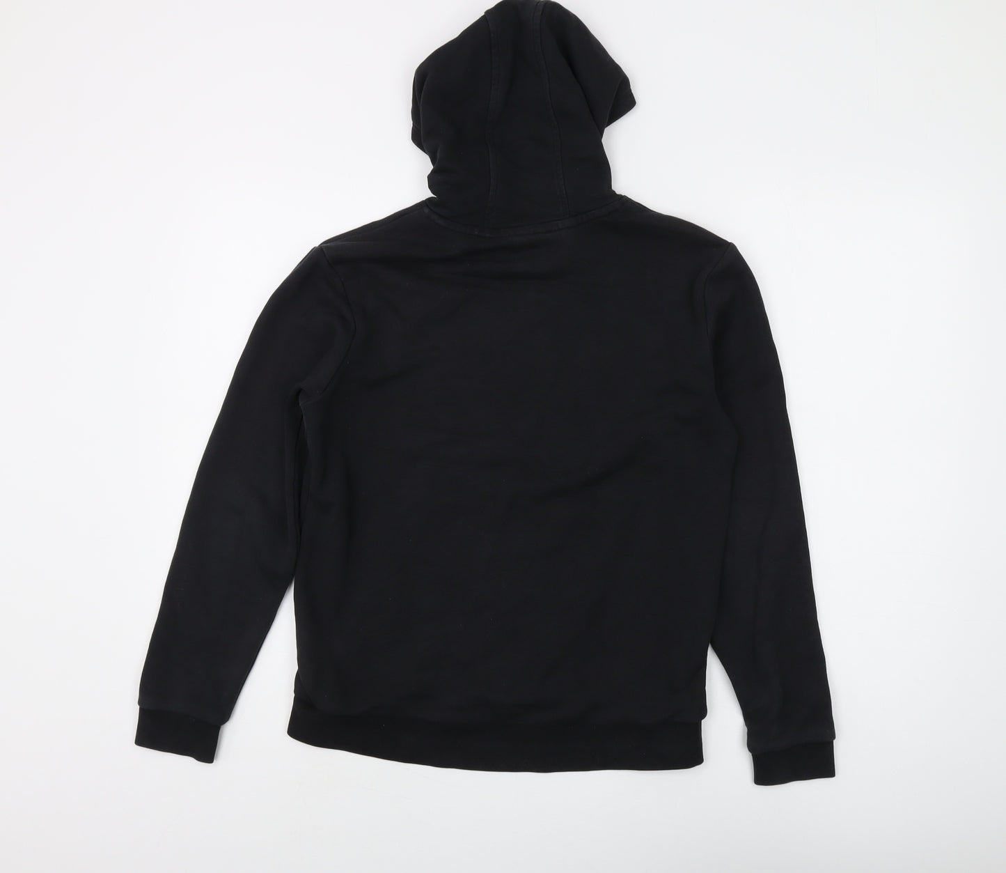 Adidas Boys Black Logo Hoodie, Age 13-14, Cotton Blend