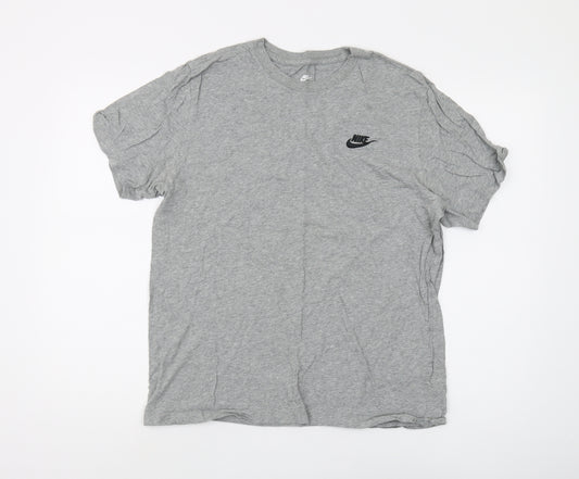 Nike Men's Grey T-Shirt M Crew Neck Logo