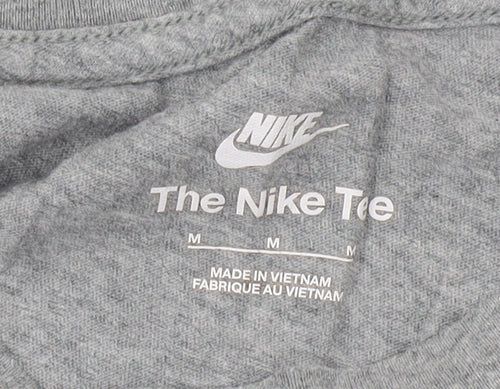 Nike Men's Grey T-Shirt M Crew Neck Logo