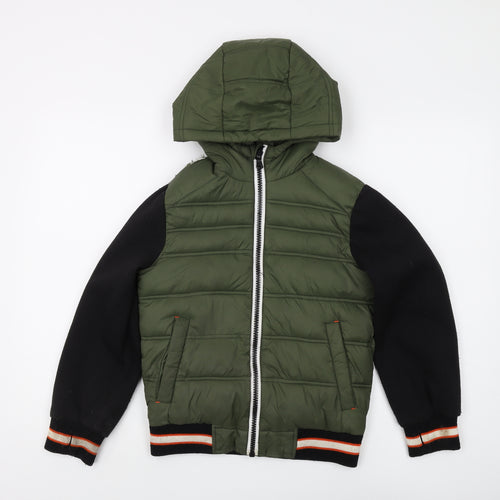 Michael Kors Boys Green Puffer Jacket Hooded Size 8 Years