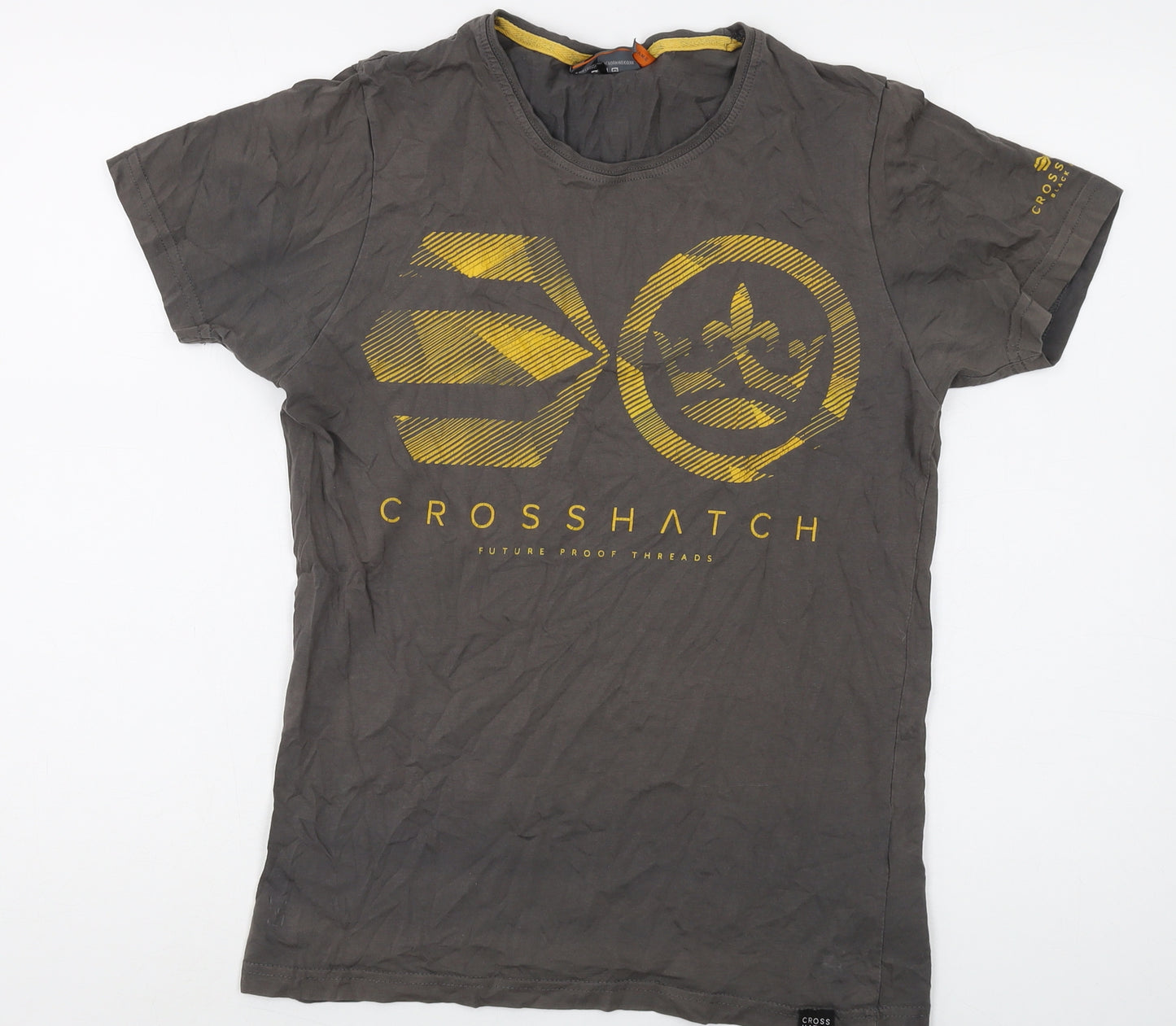 Crosshatch Grey Men's Graphic Print T-Shirt Size S