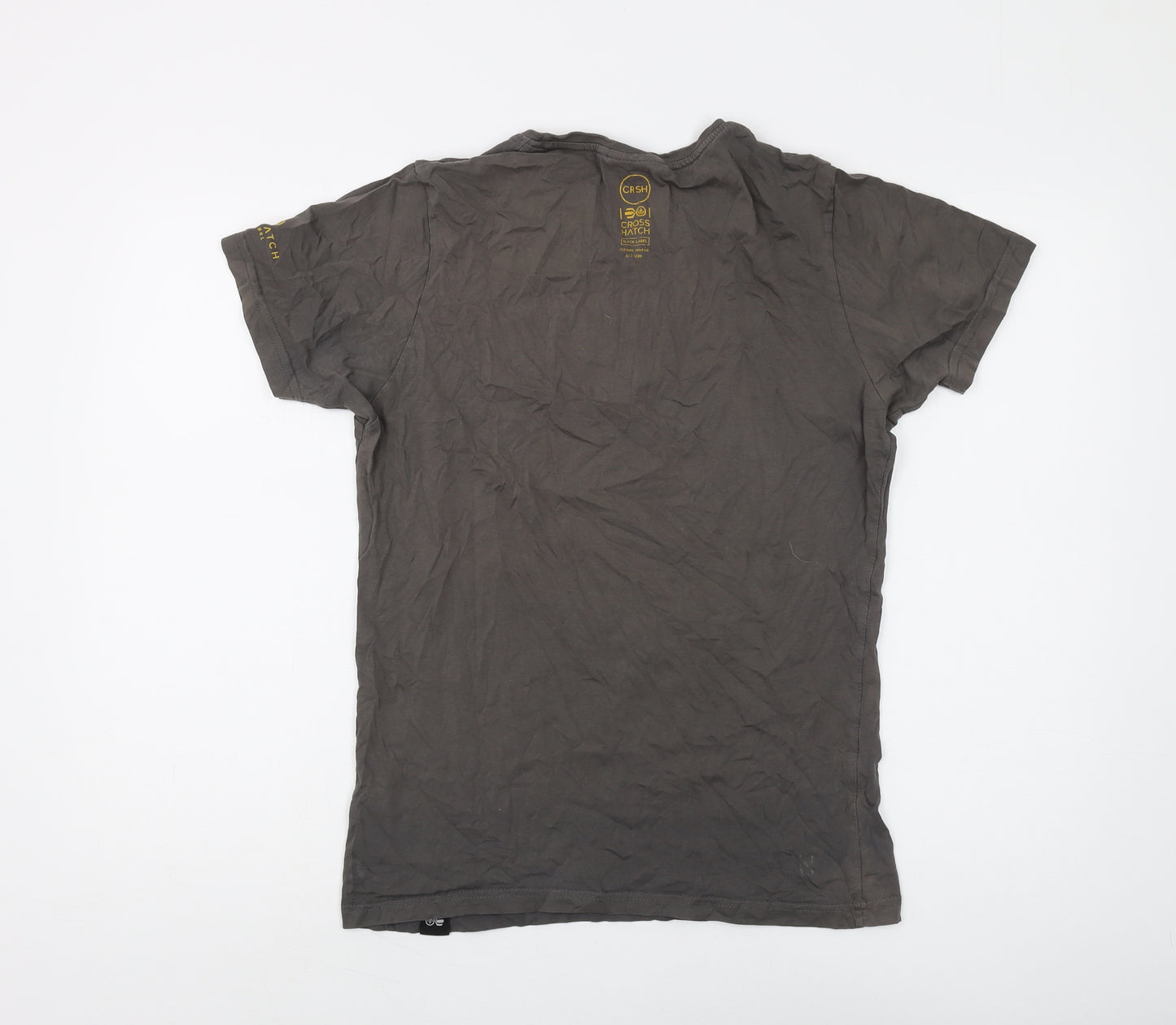 Crosshatch Grey Men's Graphic Print T-Shirt Size S