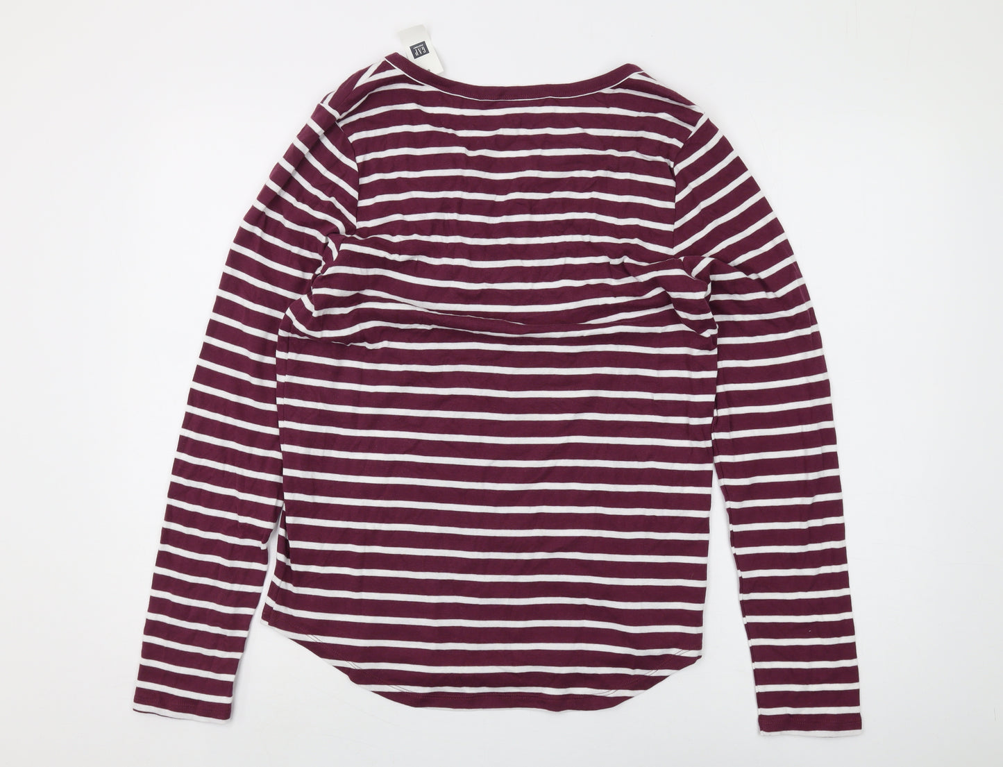 Gap Women's Red Striped Long Sleeve T-Shirt, Size XL