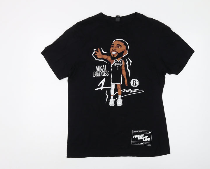 Gildan Men's Black Sports Graphic T-Shirt, Medium