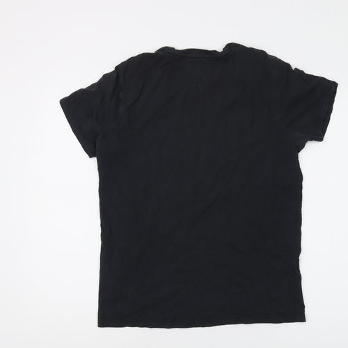 Tommy Hilfiger Men's Black T-Shirt, Size M, Solid