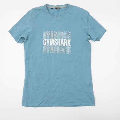 Gymshark Men's Blue Regular Fit T-Shirt, L