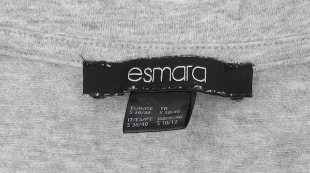 Esmara Grey Women's Top Size 12 Jersey 3/4 Sleeve