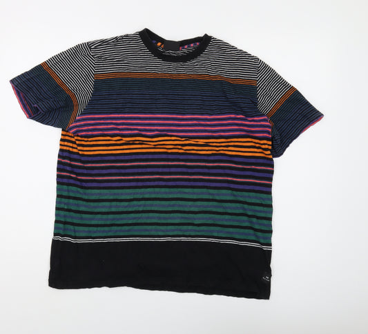 Paul Smith Men's Multicoloured Striped T-Shirt L