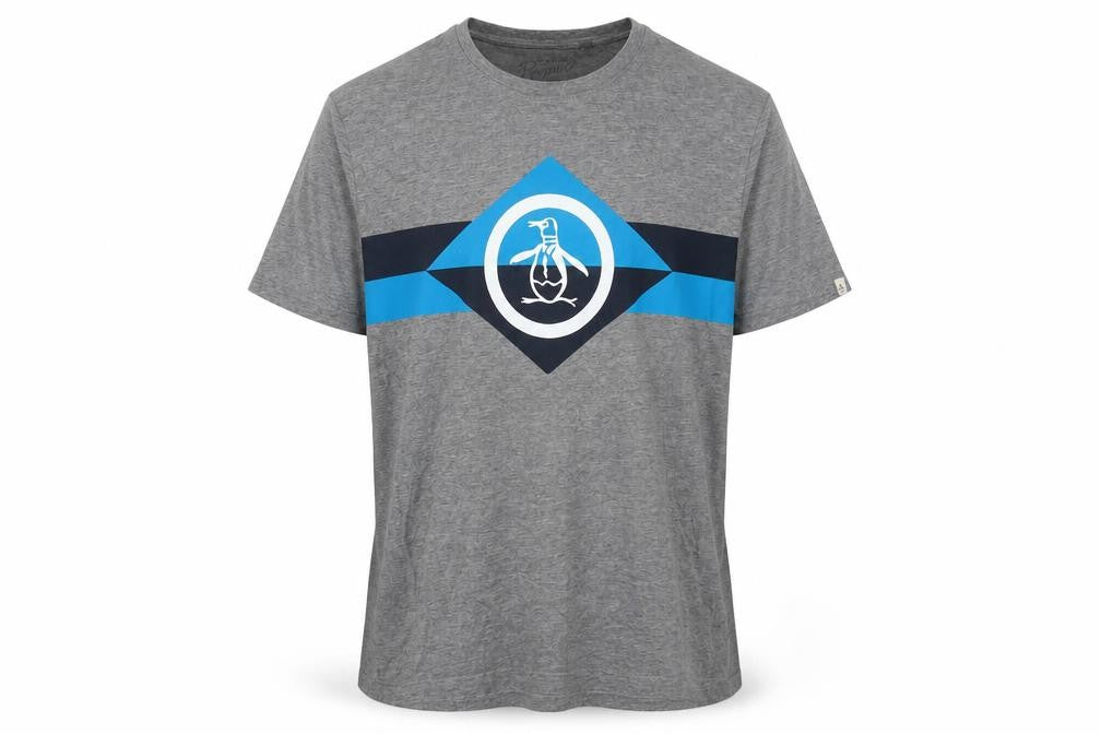 Front view of Original Penguin Men's Grey XL Graphic T-Shirt