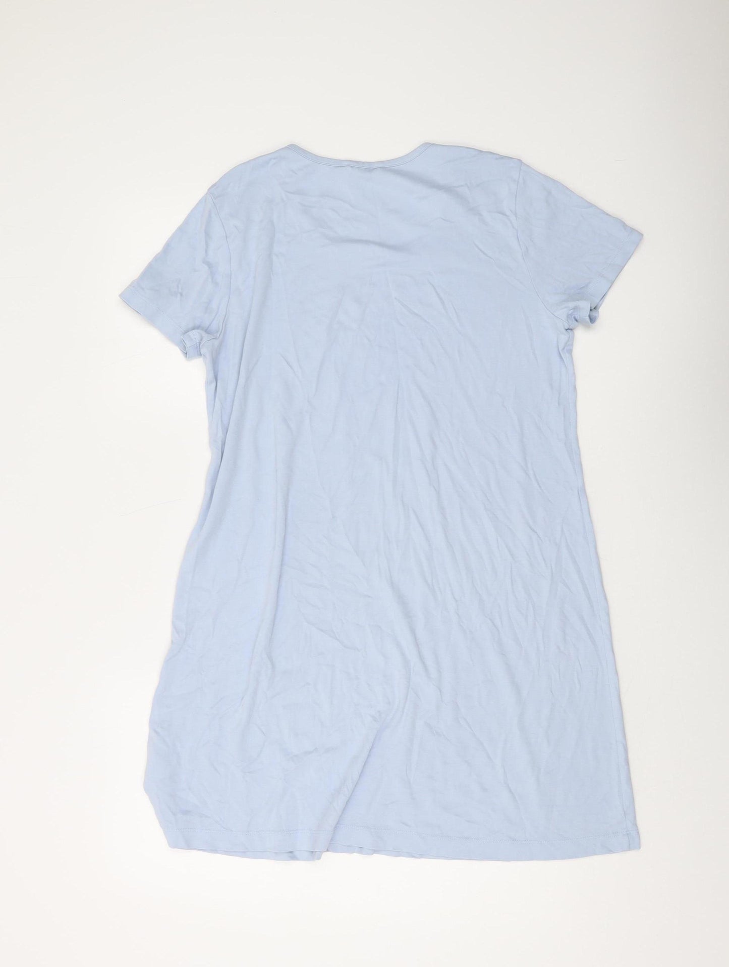 Lands' End Women's Blue T-Shirt Dress Size M