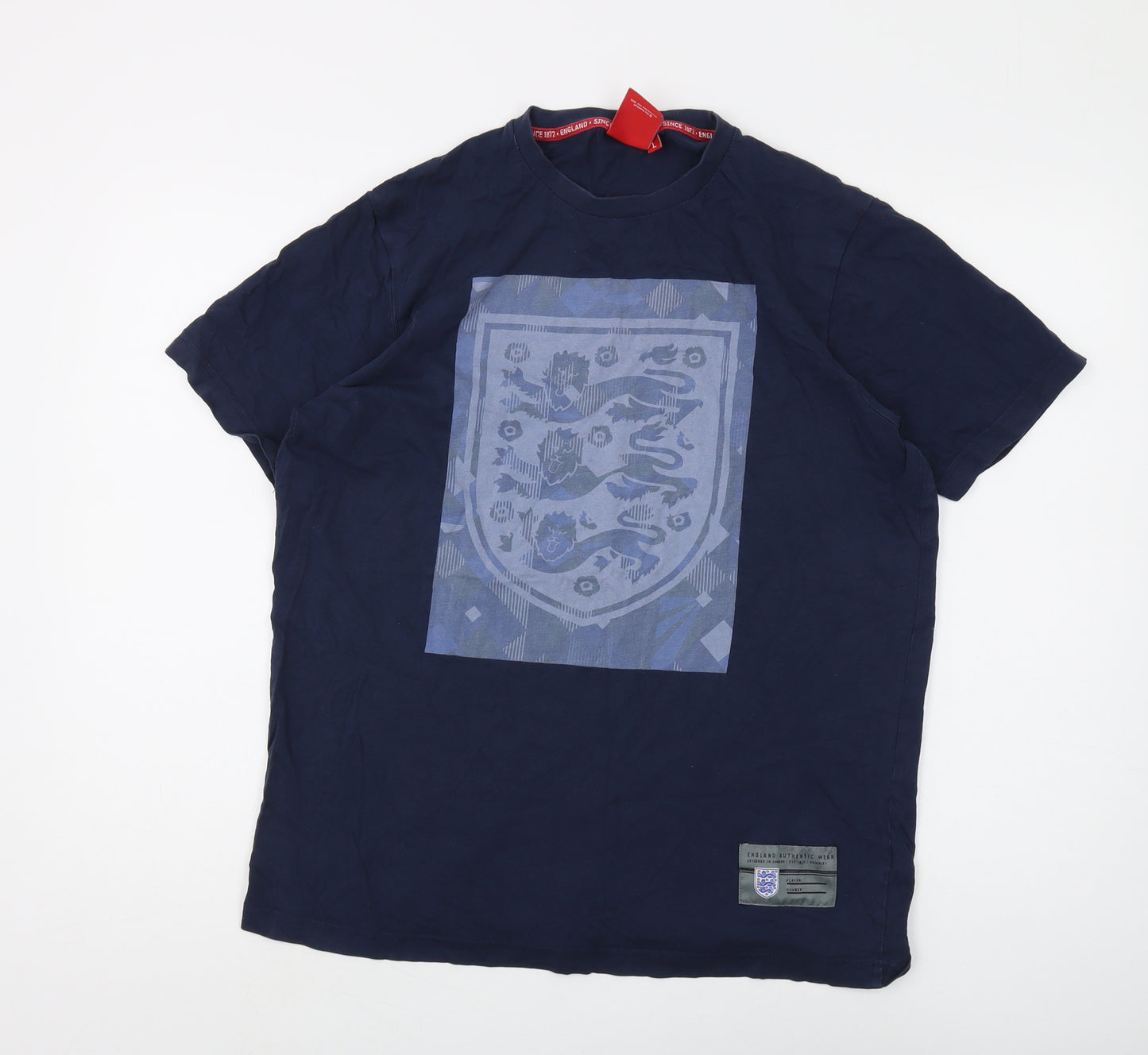 England Men's Blue L Sports Graphic T-Shirt New