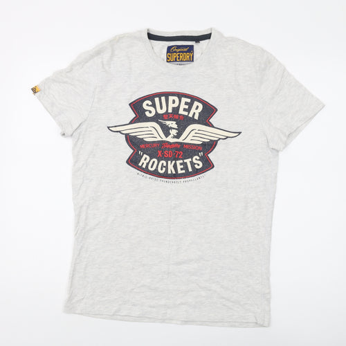 Superdry Men's Grey Graphic Print T-Shirt, Size L